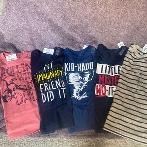 Set of 5 NWT Long Sleeved Boys Shirts Size 5